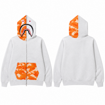 Orange and White Knit Sweater